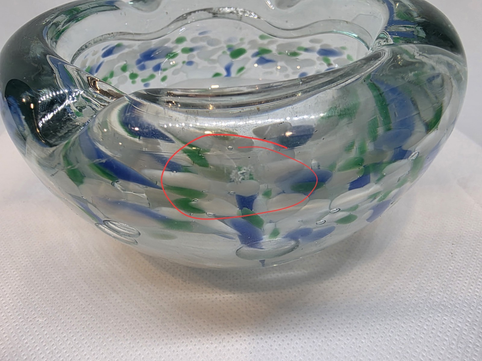 Vintage Murano? Style Art Glass Blown Bowl/Ashtray *SEE PHOTOS/DESCRIPTION*