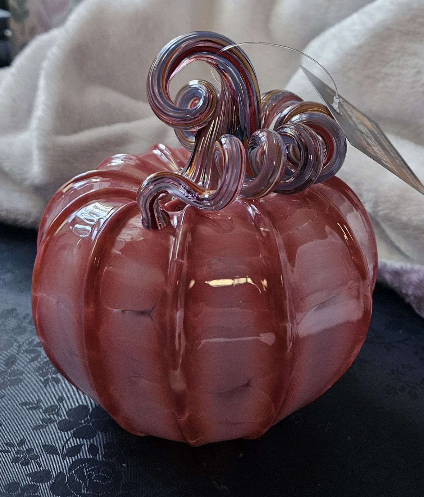 Luke Adams Glassblowing Studio Glass Pumpkin #3624 Squat