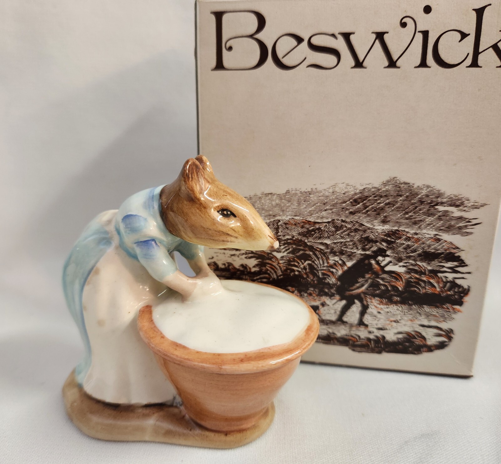 1963 Beswick Beatrix Potter Anna Maria Figurine, England 2-7/8″