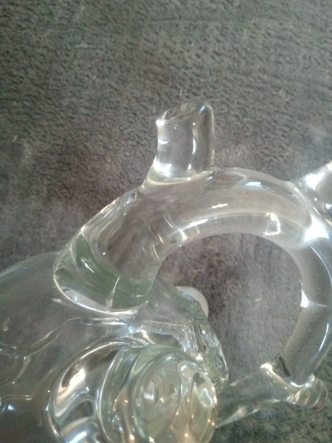 Glass Handmade Hanging Heart Vase Thick Heavy Very Unique Design OOAK Beautiful