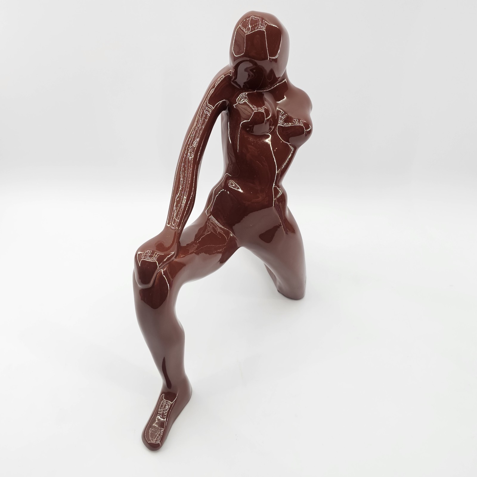 Vintage 1980 Jaru Pottery Ceramic Nude Woman Female Modernist Cubist Sculpture