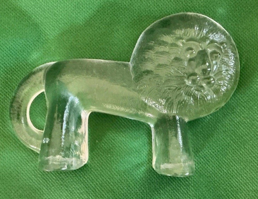 Vintage KOSTA BODA Crystal ZOO Series LION Figurine Scandinavian-Bertil Vallien