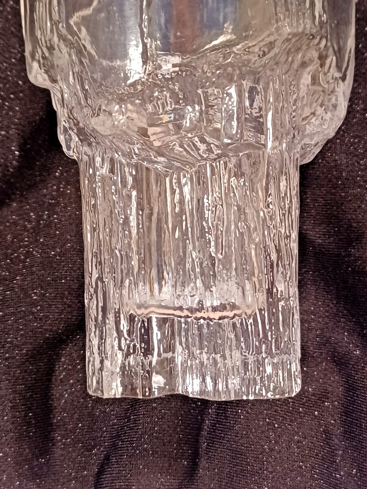 Vtg littala Molded Glass Vase by Tapio Wirkkala Minerva Iceberg Vase / Finland