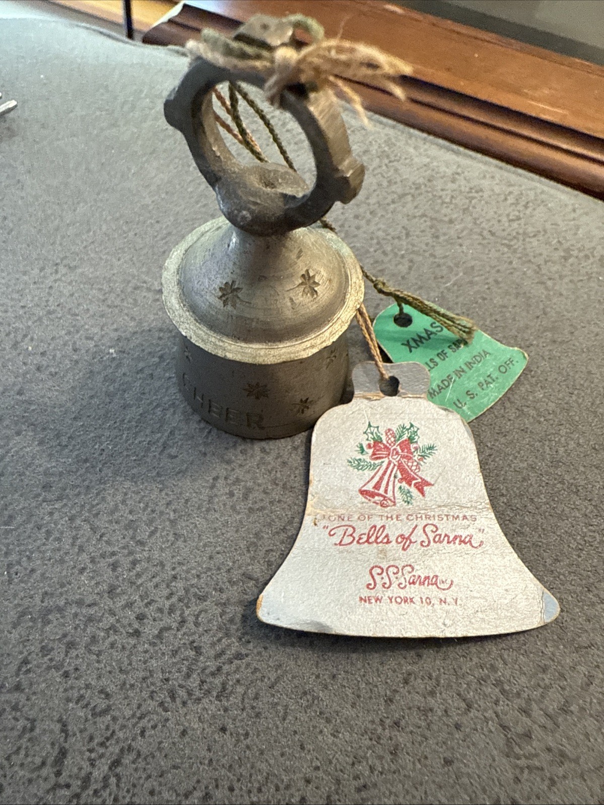 Vintage Bells of Sarna Diwali Brass Bell India NWT Original Tag Handmade