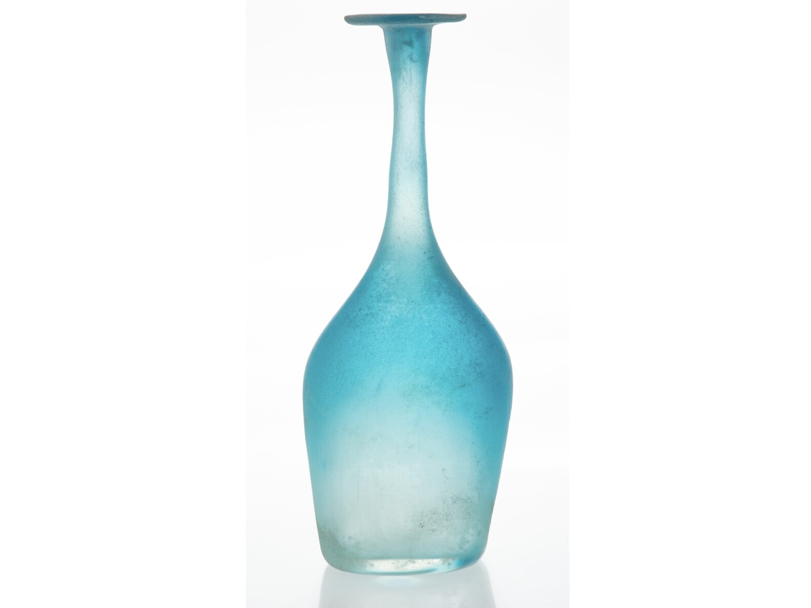 Cenedese (Italian) BOTTLE VASE Circa 1970. Scavo Glass. 13 3/4 by 5 1/2 inches