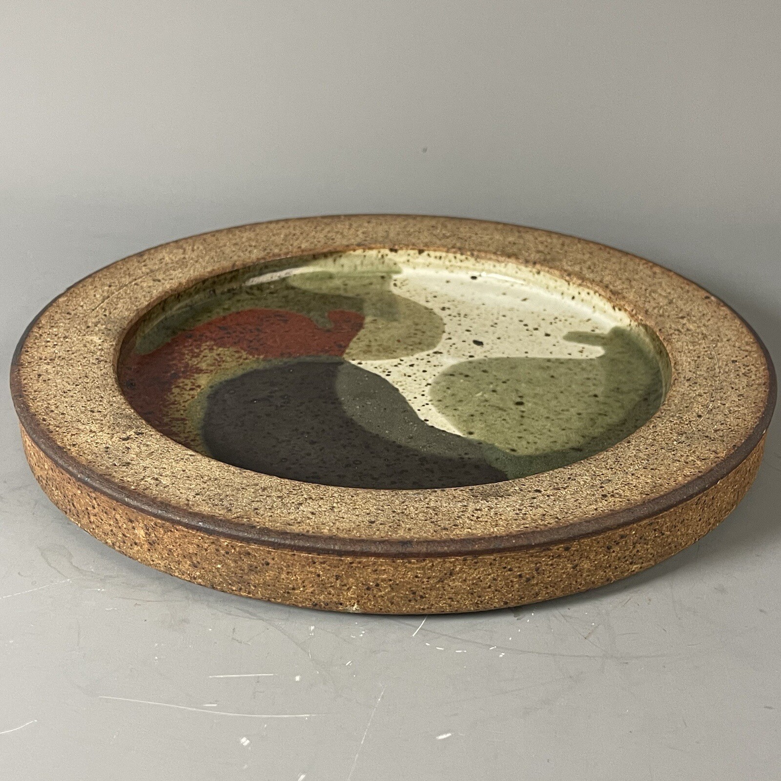 1960’s David Shaner 10” Stacking Charger – Signed Pottery Stamped Archie Bray