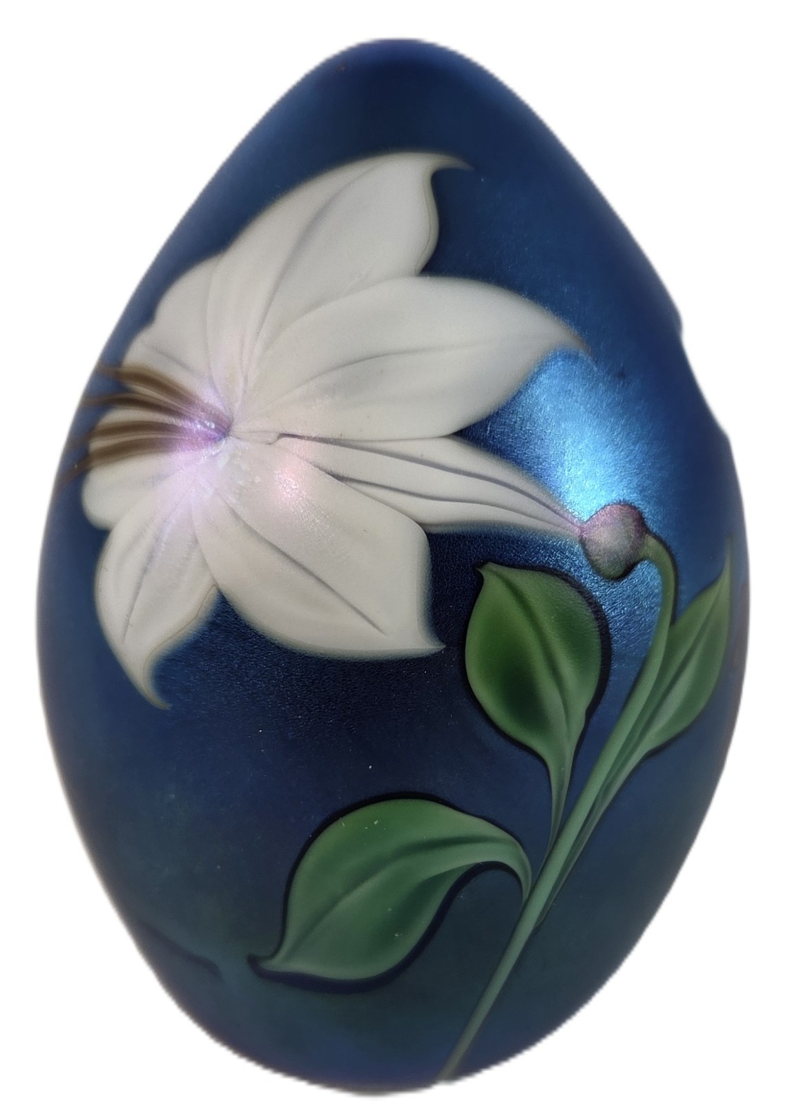 Orient & Flume “Easter Lilies” Paperweight signed by Ed Alexander L.E. 104/250