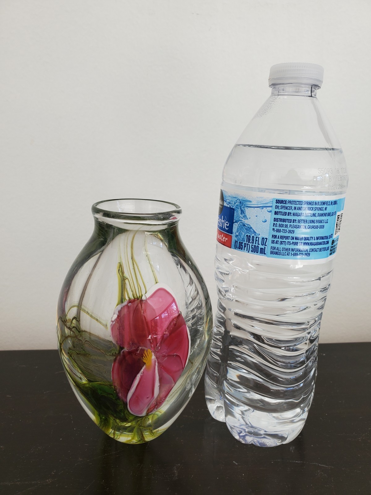 Vintage 1982 Mini 5″ Art Glass Studio Vase Artist Signed Lotton Style