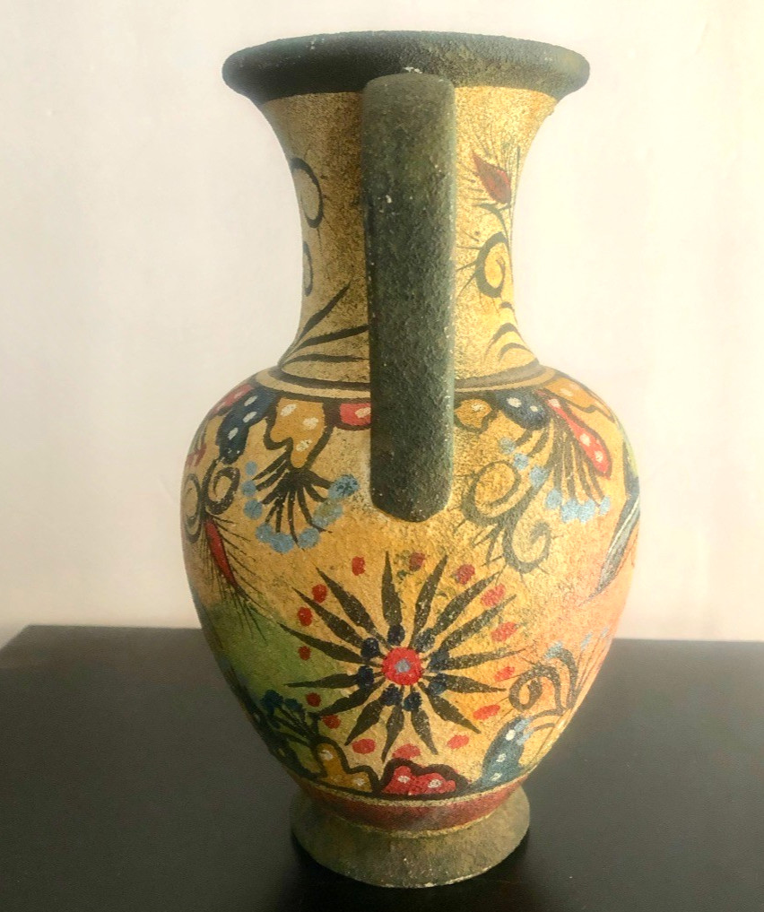 VTG Replica Greek Minoan VASE Dolphin Fresco Hand Paint Copy /Heraklion Museum