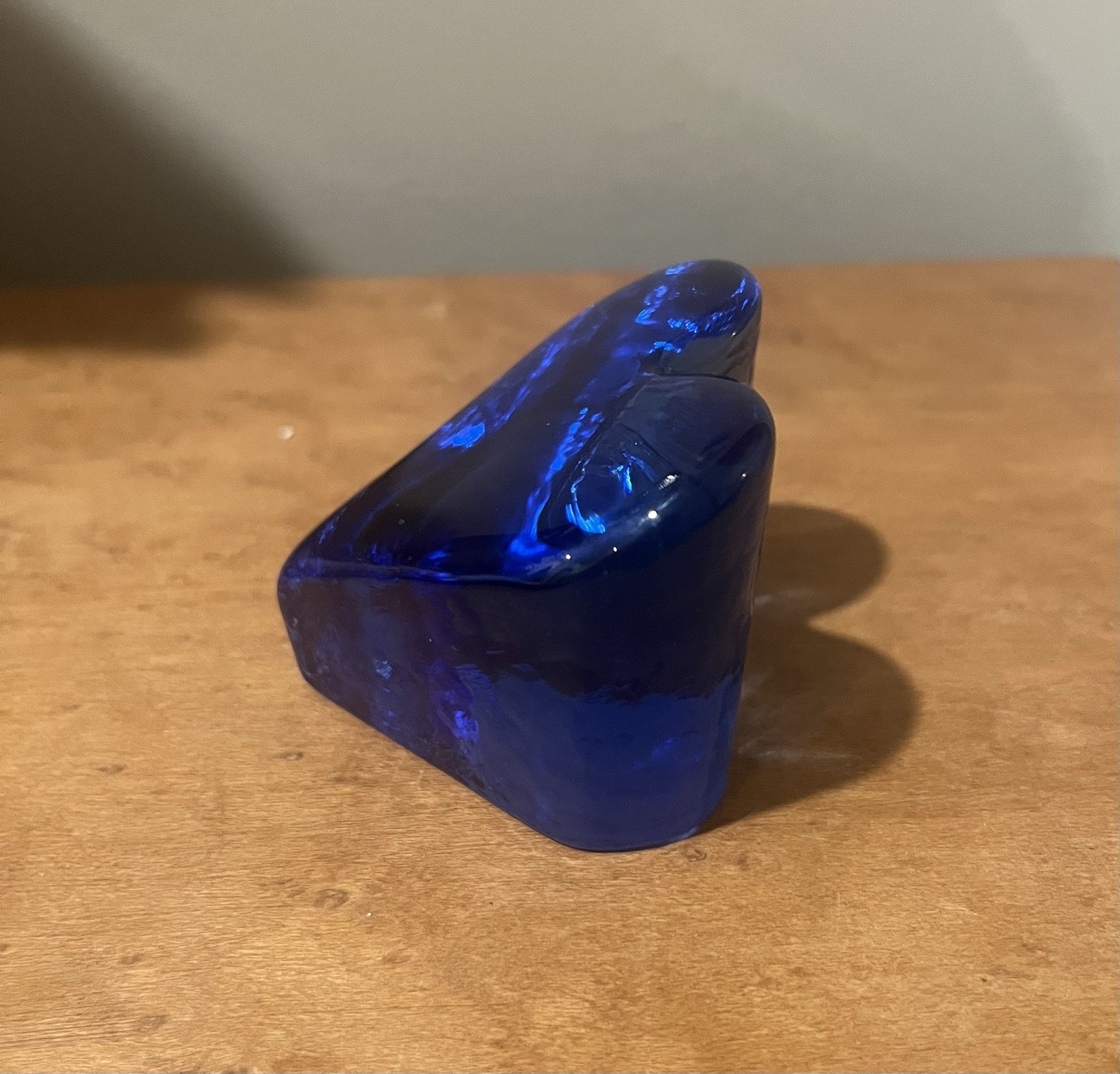 Fire & Light Originals Cobalt Blue Recycled Glass Heart Paperweight