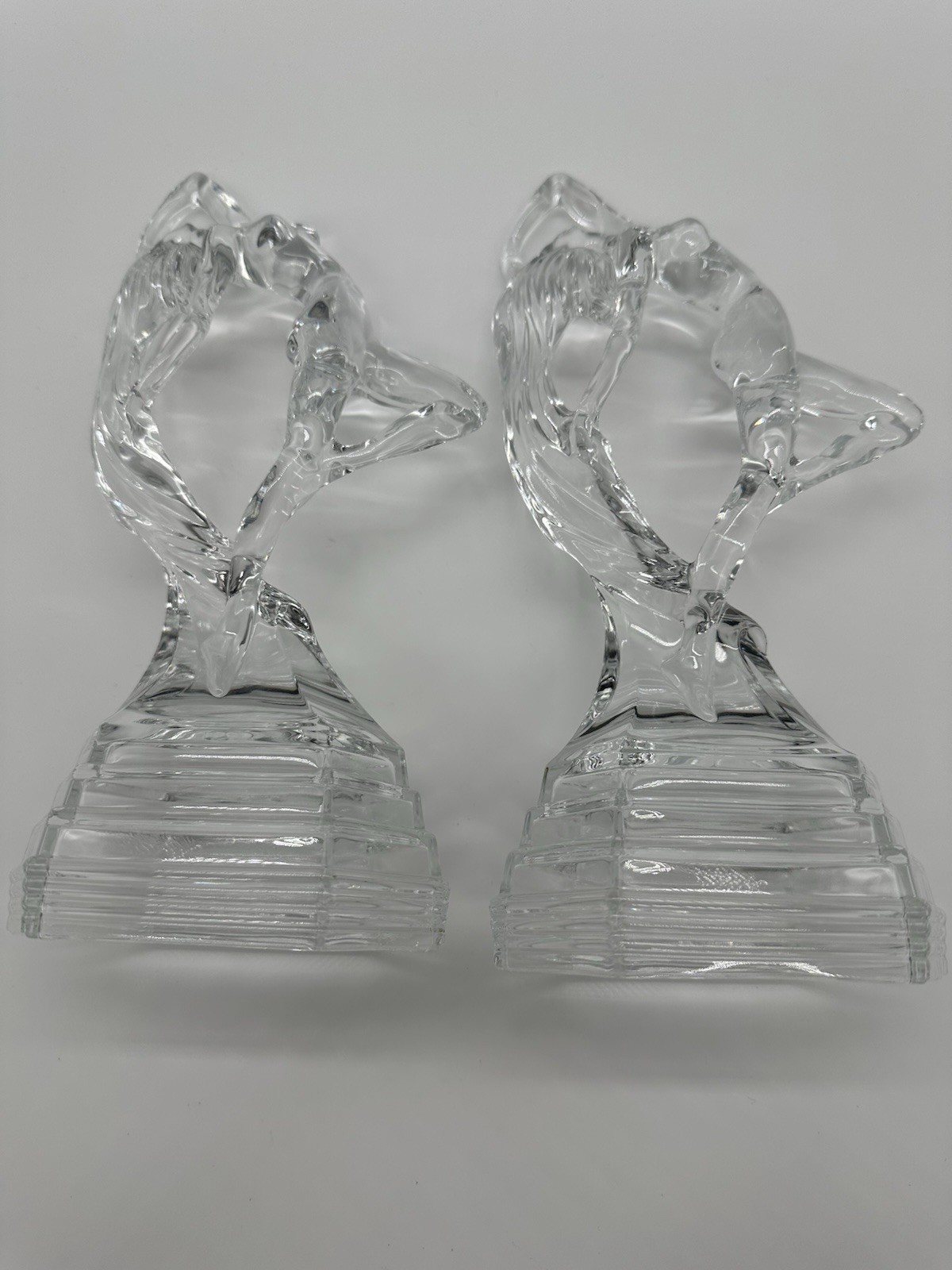 Vintage Royal Crystal Rock RCR Italian crystal sculptures Dancer Ofelia Set Of 2