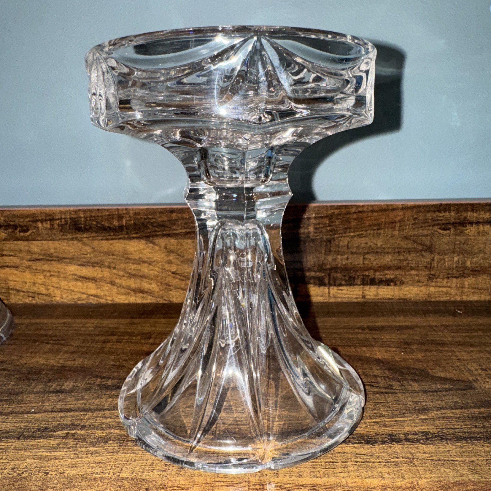 Waterford Marquis Unity Pillar Candle Holder Cut Ledge Crystal Germany 5.25”