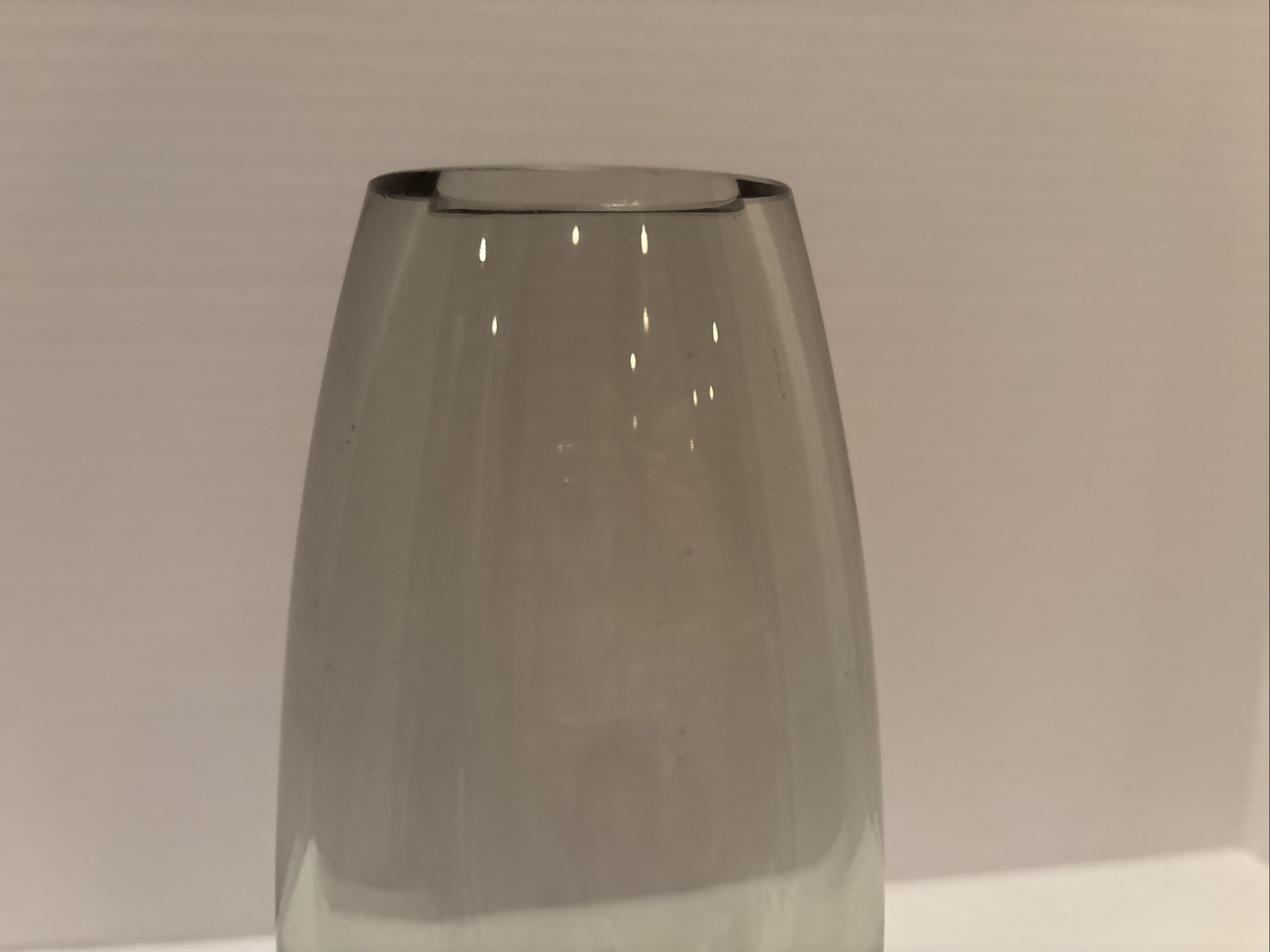 Holmegaard Per Lutken Art Glass Vase Danish Modern Gray Smoked Translucent As Is