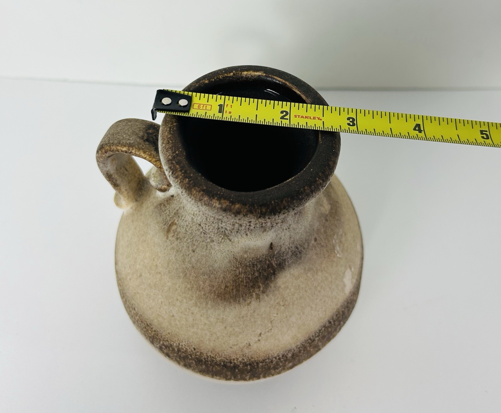 Vtg Scheurich Keramik West Germany Art Pottery Jug Vase 6.25 ” tall 495-16