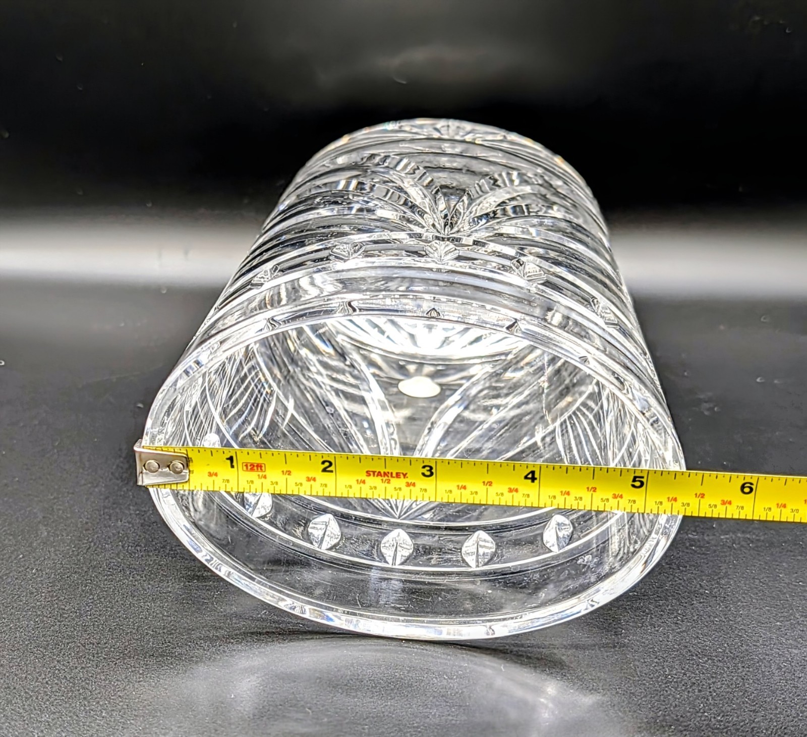 Waterford Crystal 10” Vase Cut Crystal Starburst & Fan Pattern Ireland
