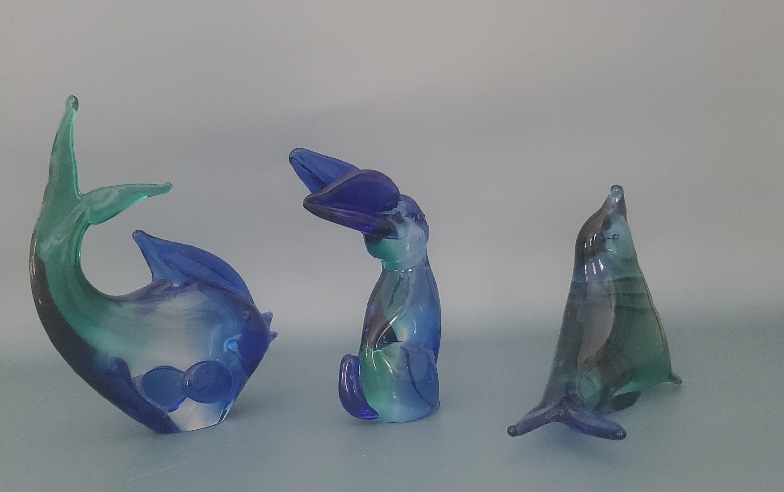 Vintage Murano Glass Animals (SEAL FISH RABBIT) Archimede Seguso.Original Labels