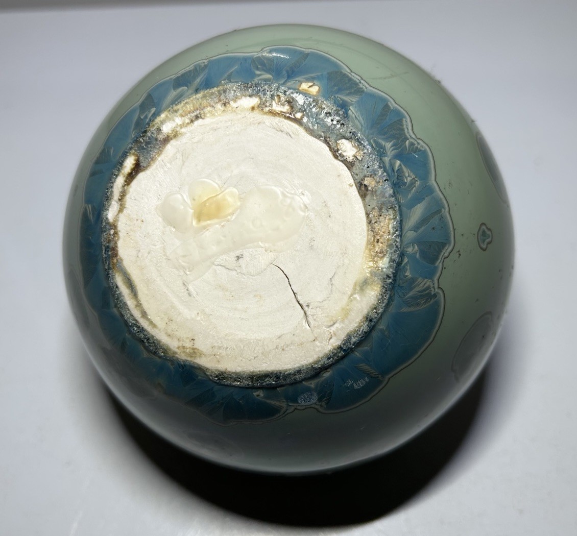 Crystalline Glaze Ceramic Vase Exquisite Design 4.5”x5”