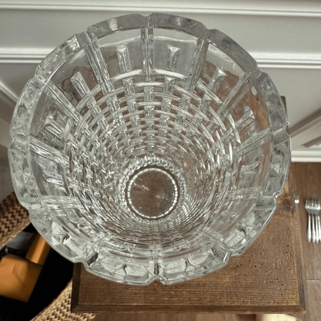 Vintage Art Glass Crystal Vase by Jiri Repasek Union 1970 10”