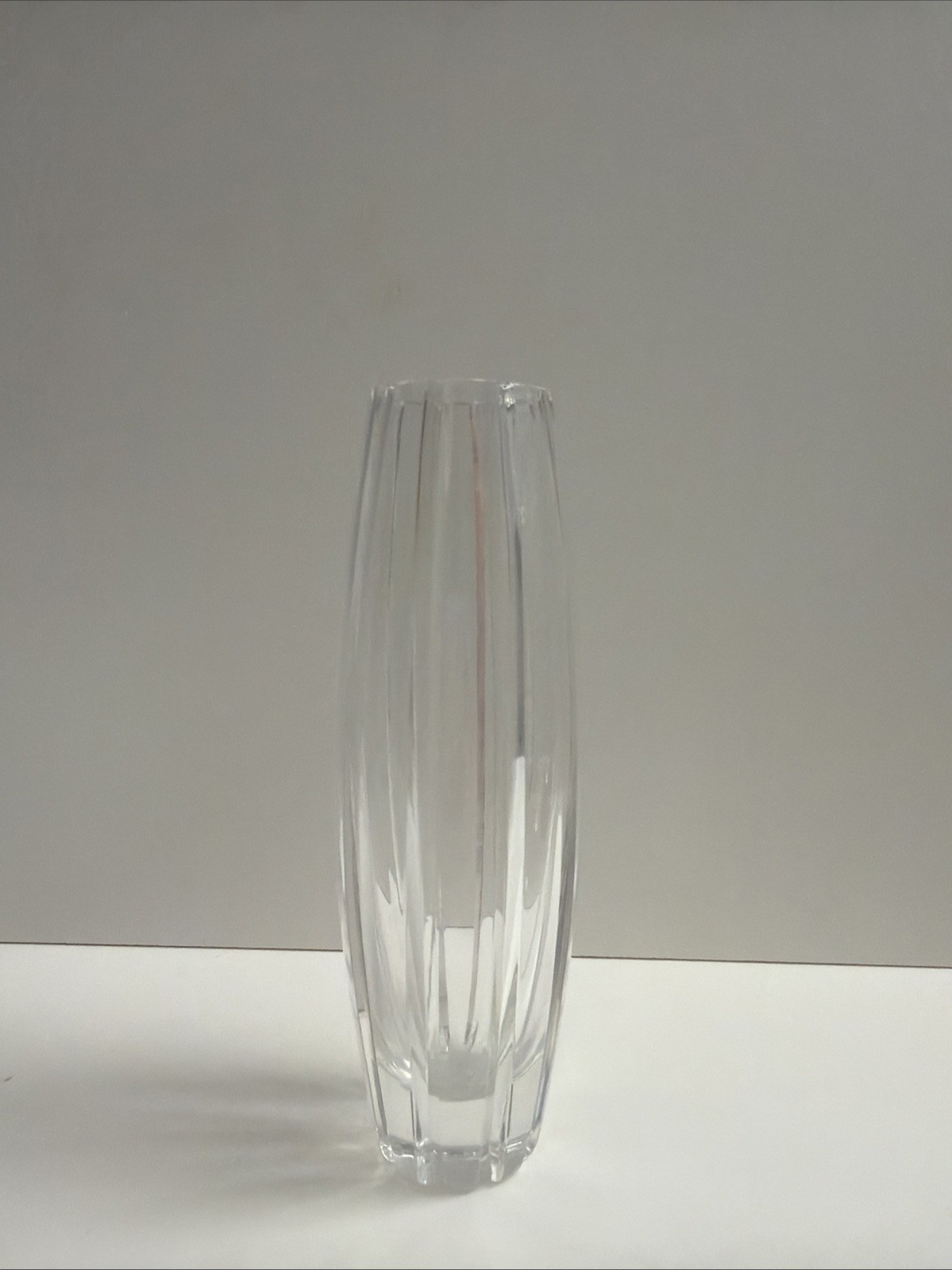 SIGNED WATERFORD MARQUIS COLLECTION 7″ TALL CRYSTAL GLASS FLOWER VASE BUD VASE