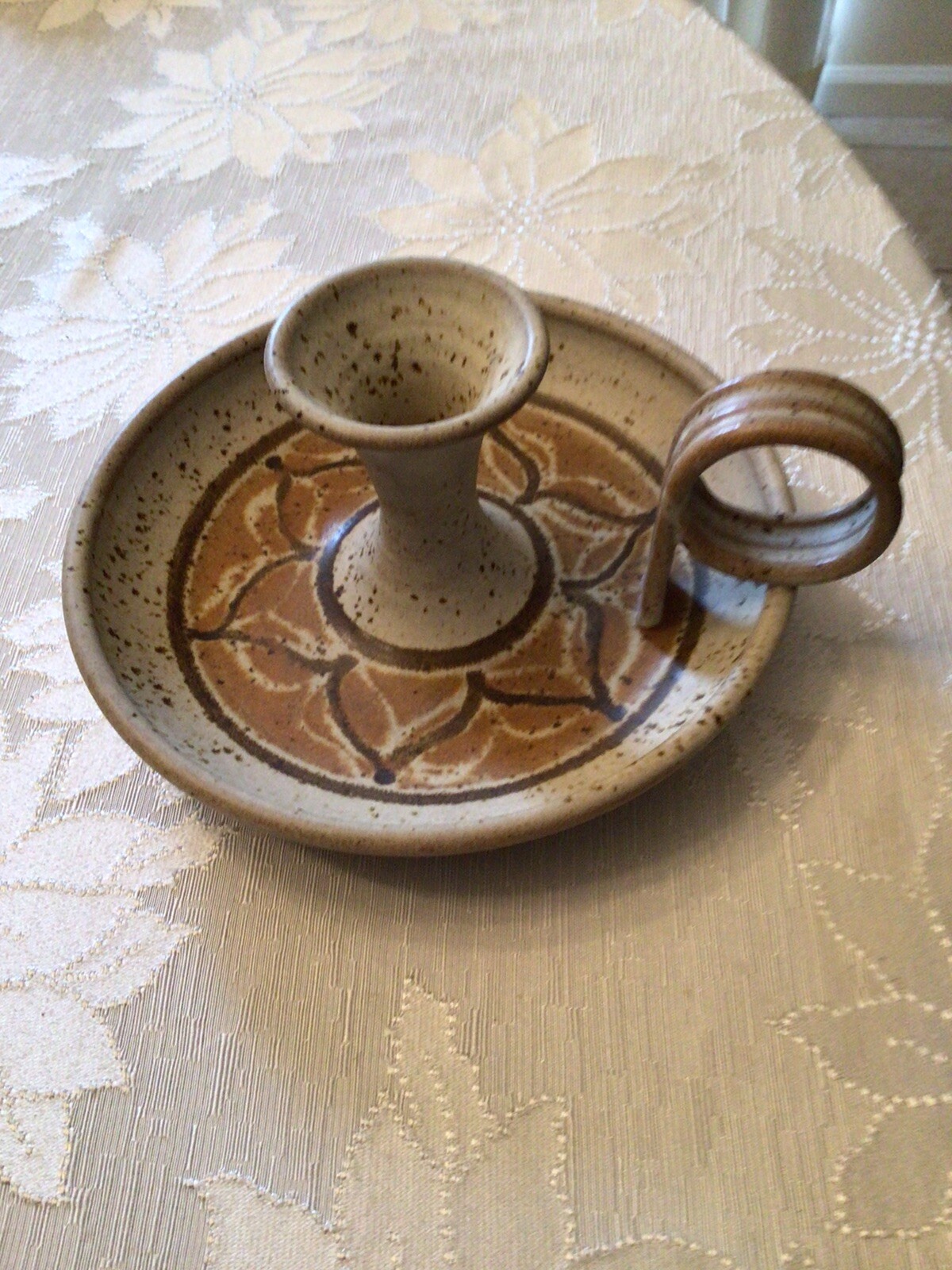 Wishon Harrell Large Candle Holder Muncie,Indiana Studio Nice