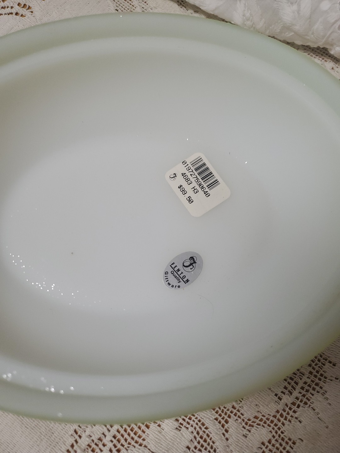 Fenton Bunny Rabbit on Nest Candy Dish Glitter All Over 4683 H3