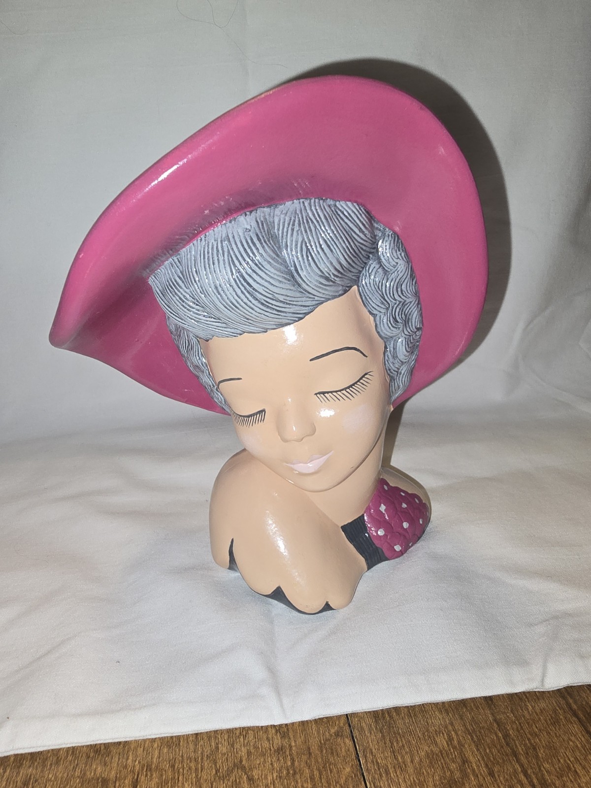 6.5 In Tall Lady Head Vase – Possibly Re-painted?