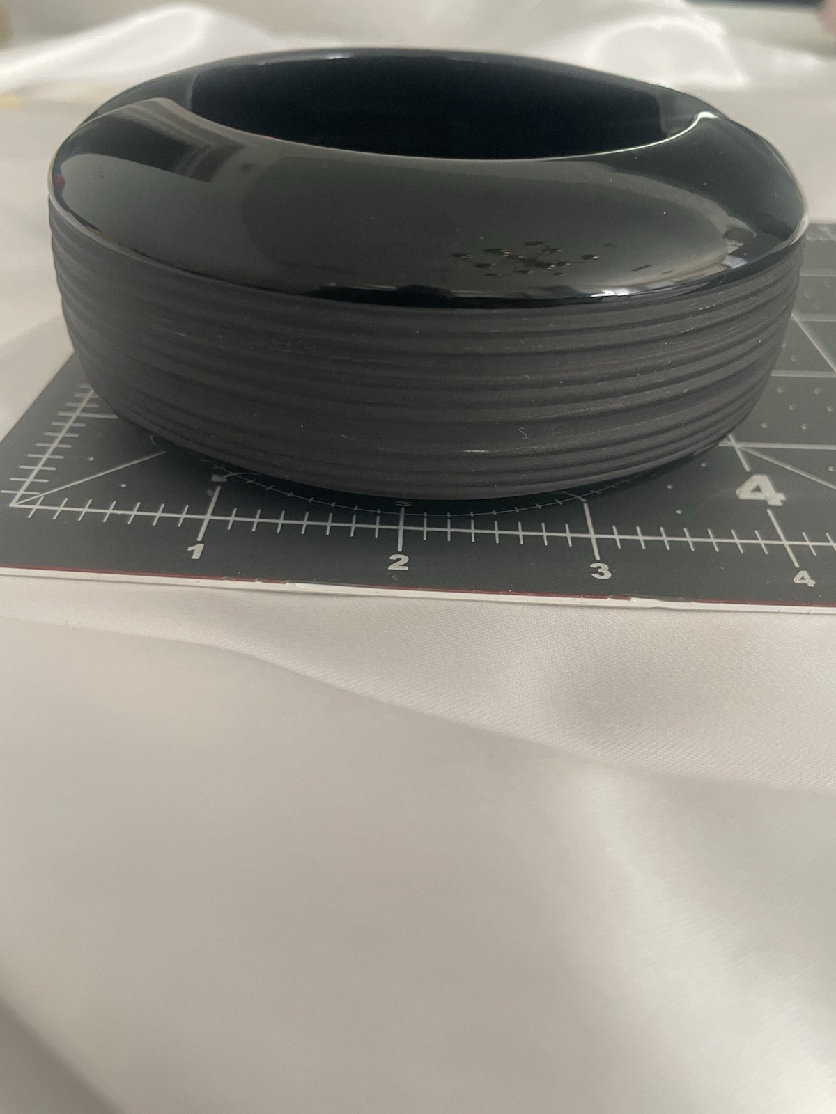 Rosenthal Porcelaine Noire BLACK Ashtray STUDIO LINE Smooth Upper Textured Lower