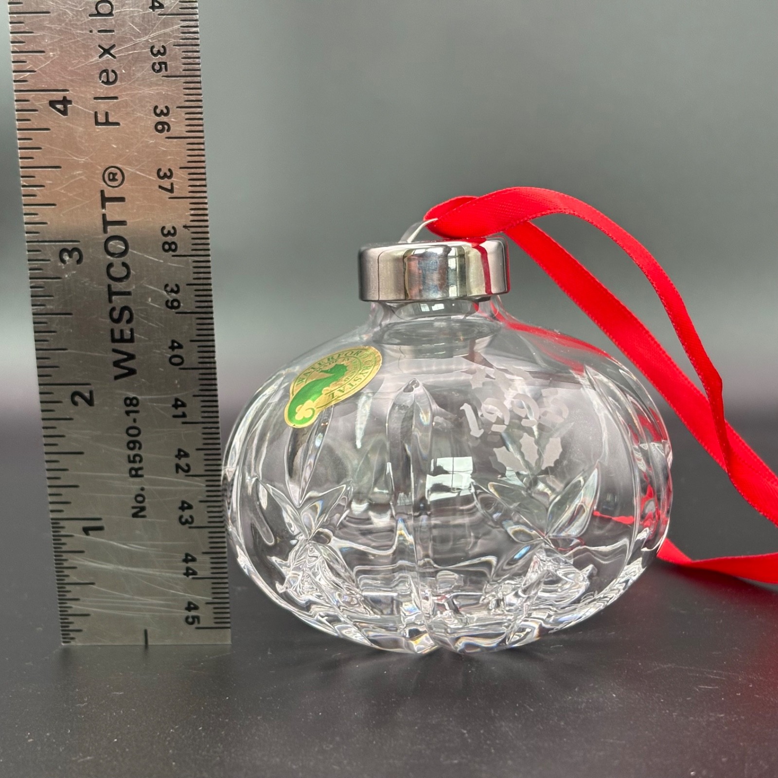 Waterford Crystal 1995 4th Edition Ball Christmas Tree Ornament In Box