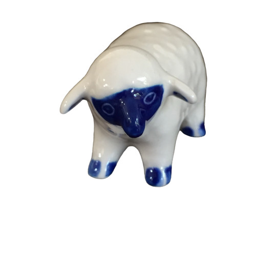 delft blue ceramic porcelain animal miniature donkey fox sheep mouse figurine