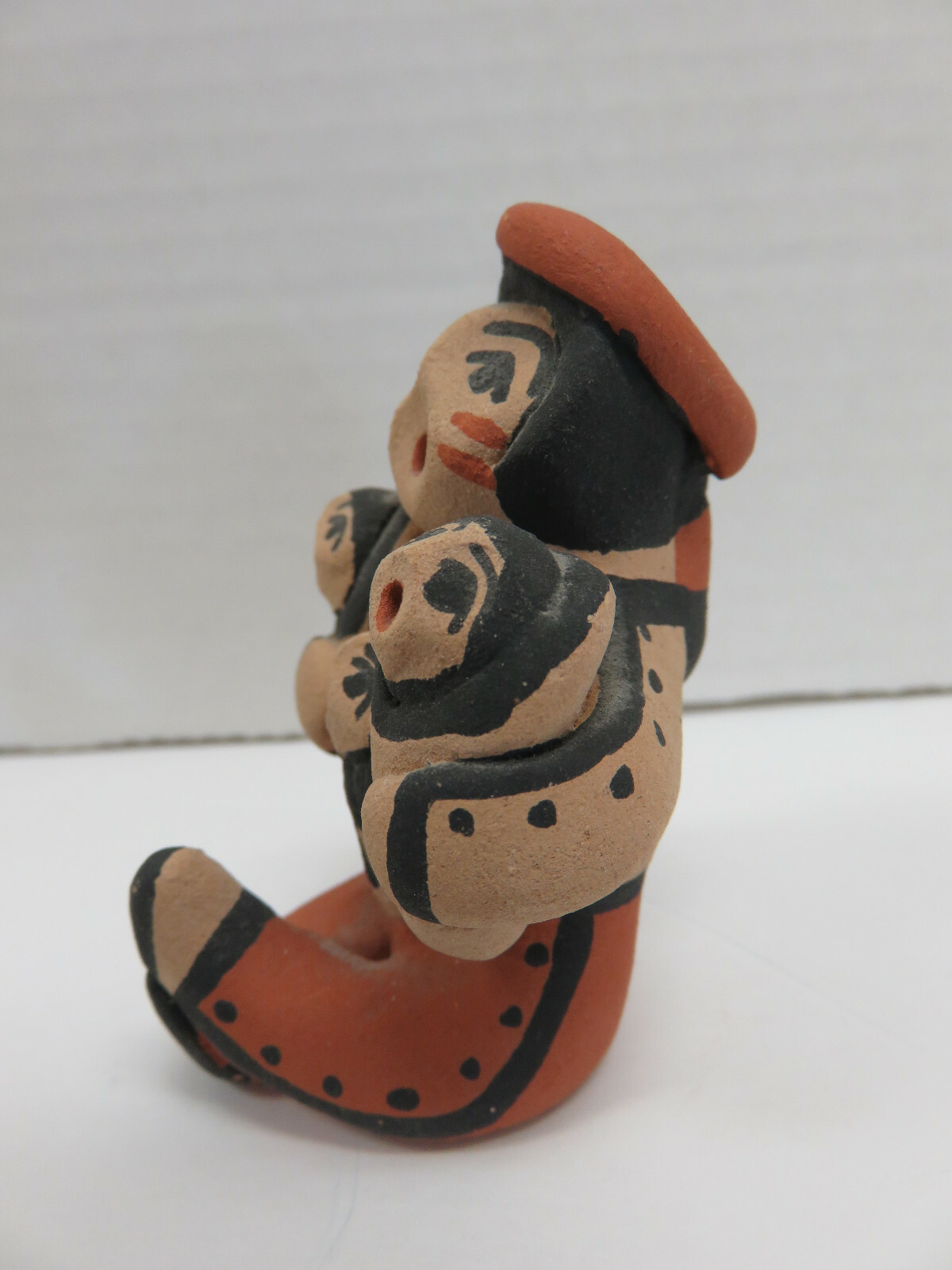 Story Teller Holding 3 Babies Signed F.Fragua Jemez Pueblo