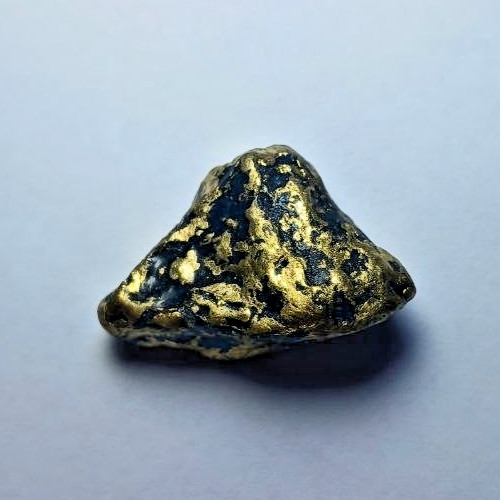 Handmade Painted Stone Gold Black Decorative Rock Art Collectible Display