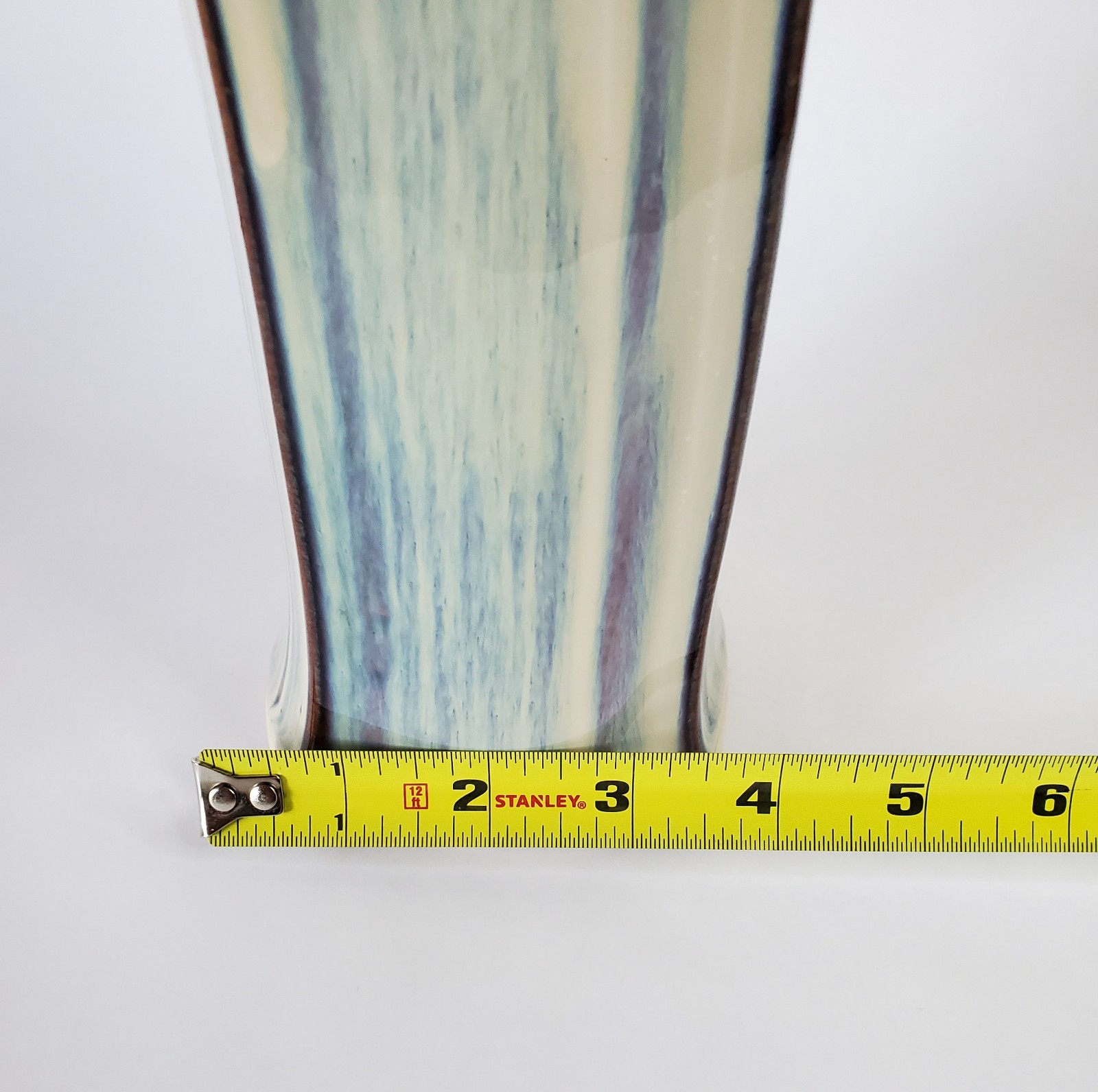 Hand Thrown 12-Inch Vase Signed by Artist Bill Campbell