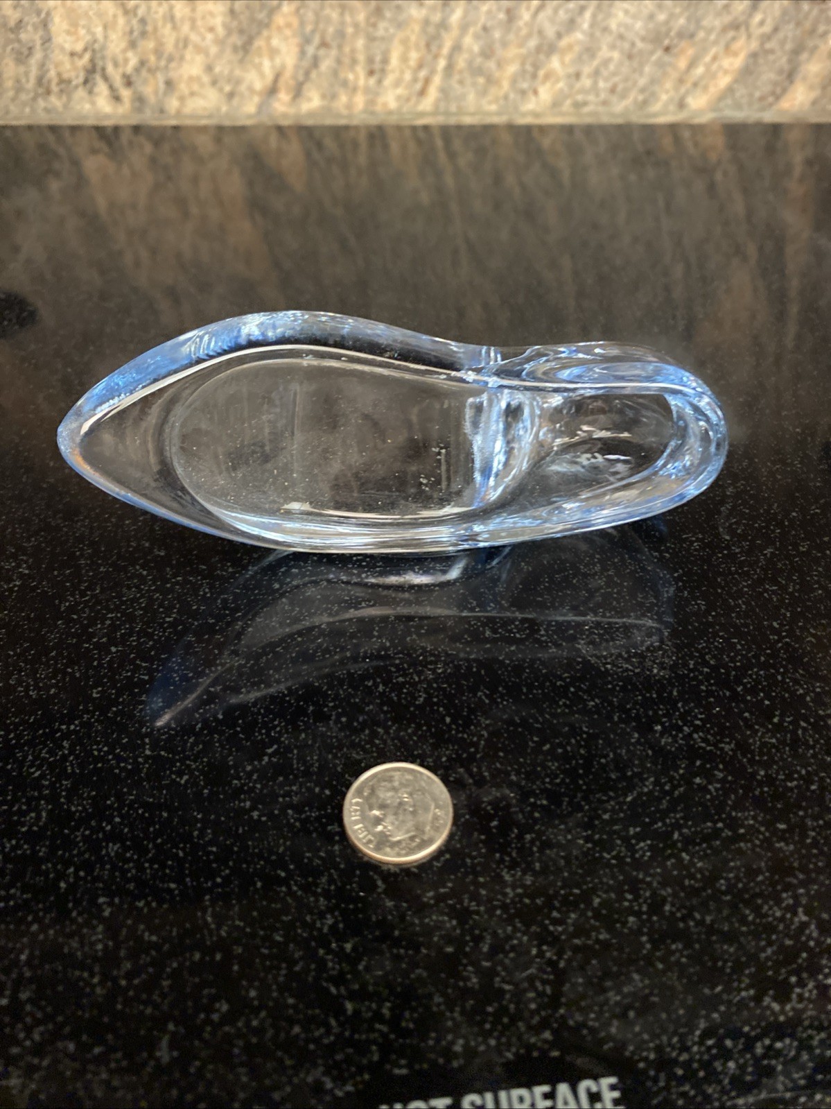 Blue Oneida Crystal Glass High Heel