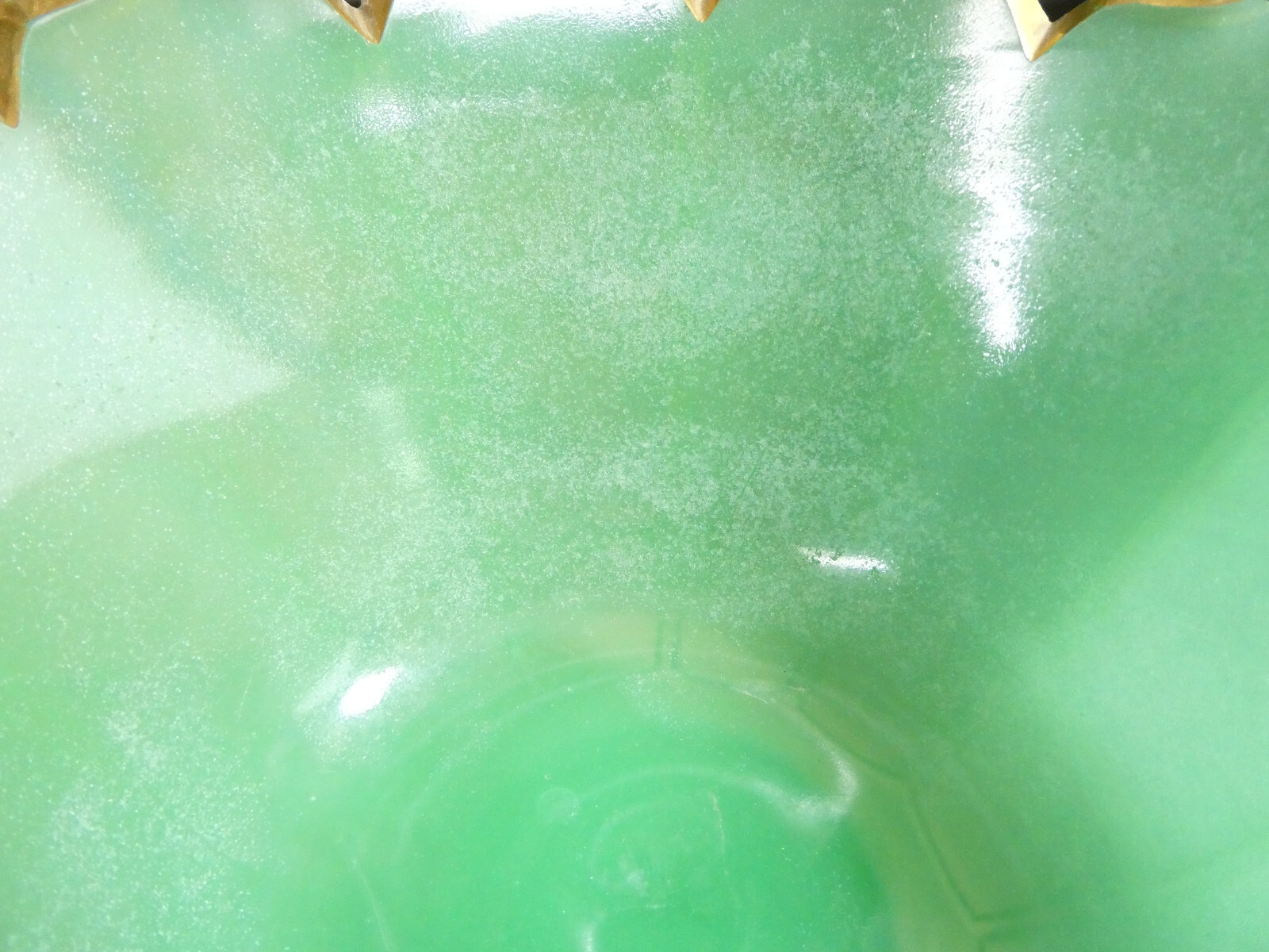Opal Glass Uranium Glass Bowl 19th Century Opaline