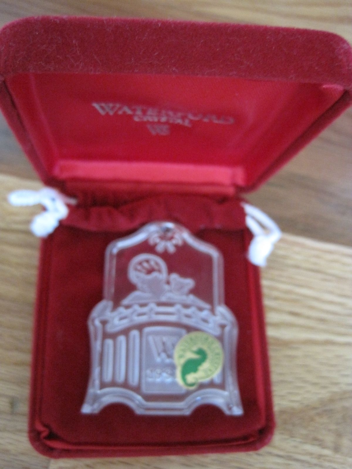 WATERFORD CRYSTAL All Snug In Their Beds Ornament In Box 1997