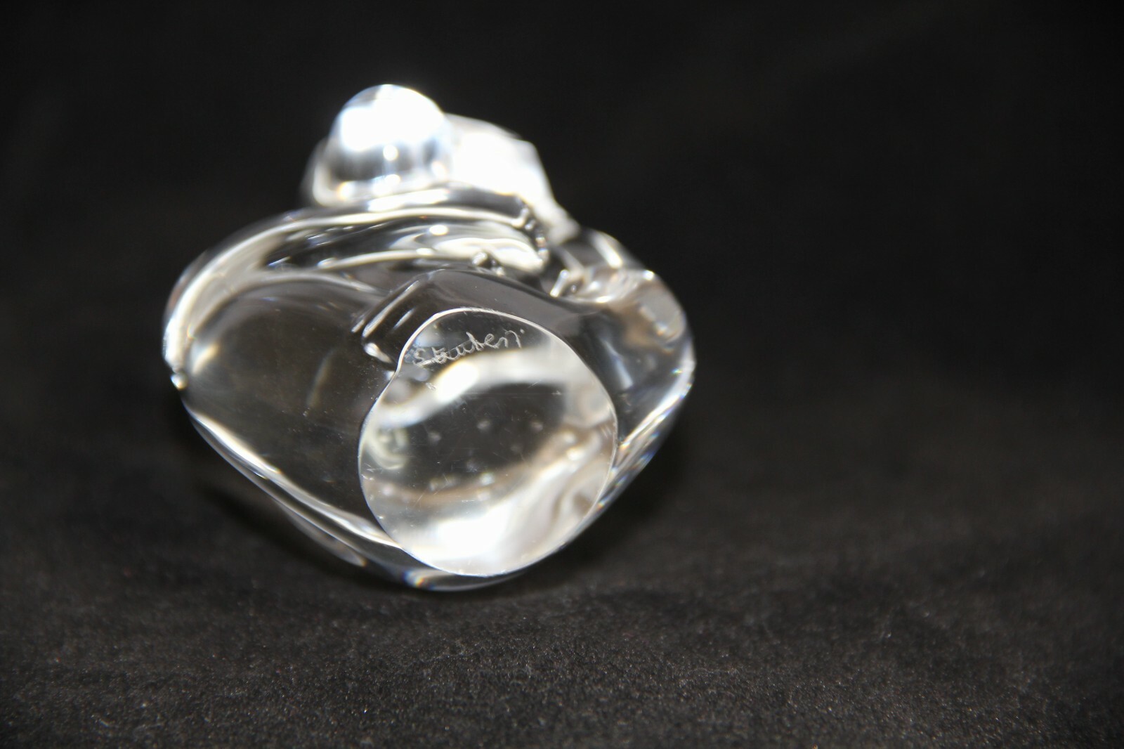 Vintage Steuben Crystal Monkey. This 1992 Limited Edition Carved Clear