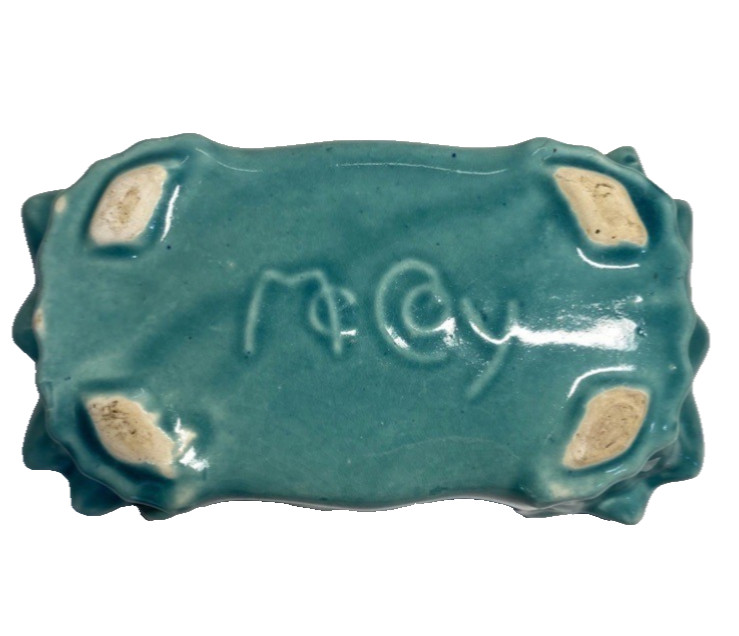 Vintage McCoy~ Rectangle Planting Dish~Turquoise Blue Teal~9.25 x 5 in~LAST ONE