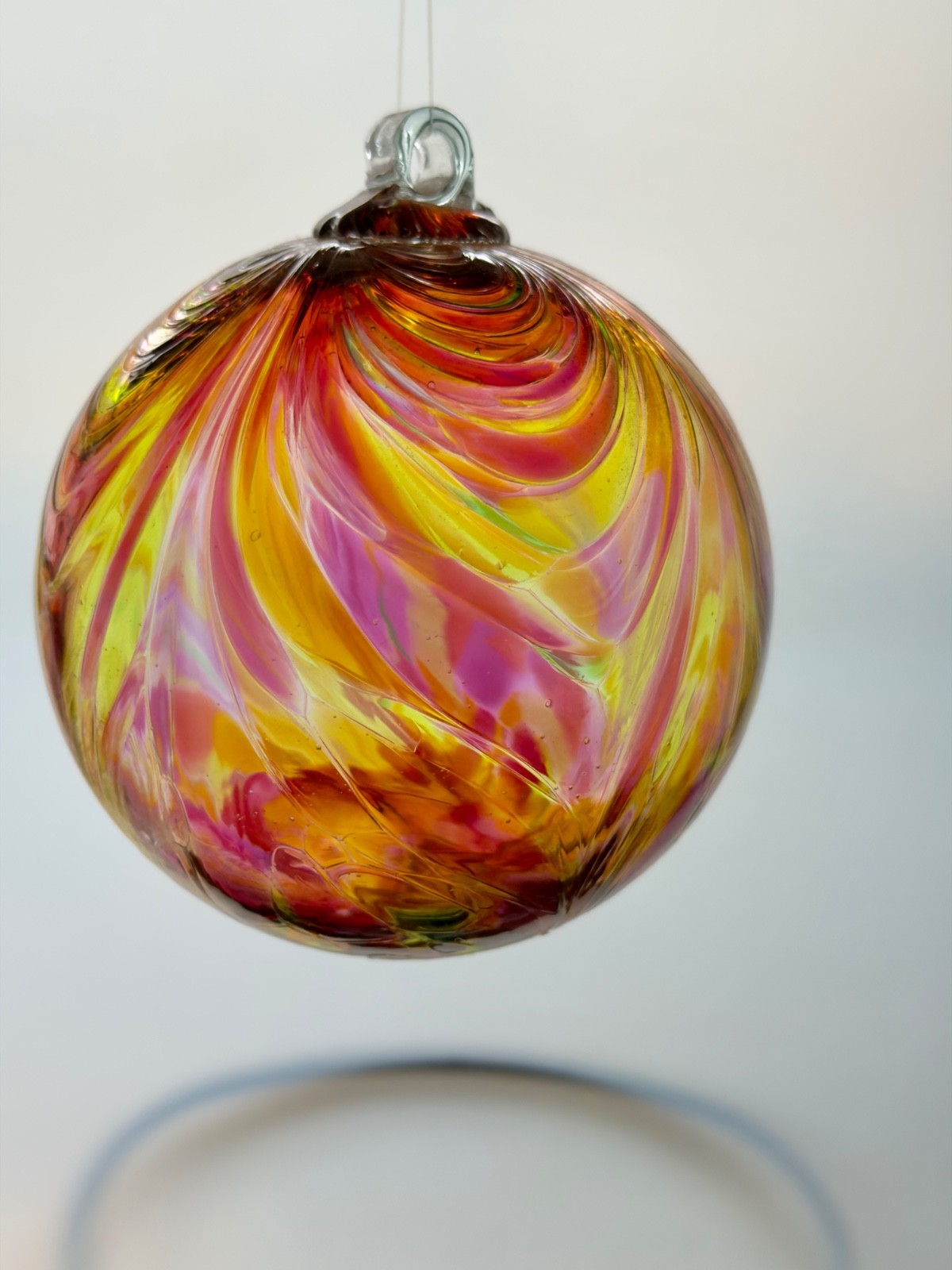 Hand Blown Art Glass Ball / Witches Globe, 4 inches