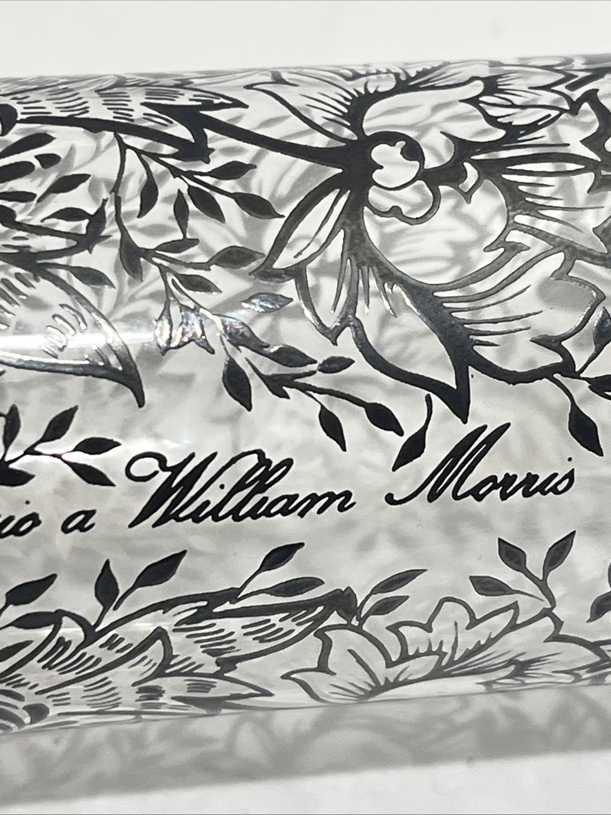 Egizia Argento Omaggio A William Morris Foundation Floral Glass Vase 10 1/4” T