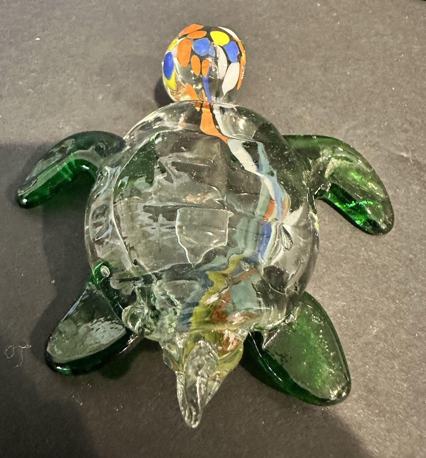 Art Glass Sea Turtle Hand Blown Figure