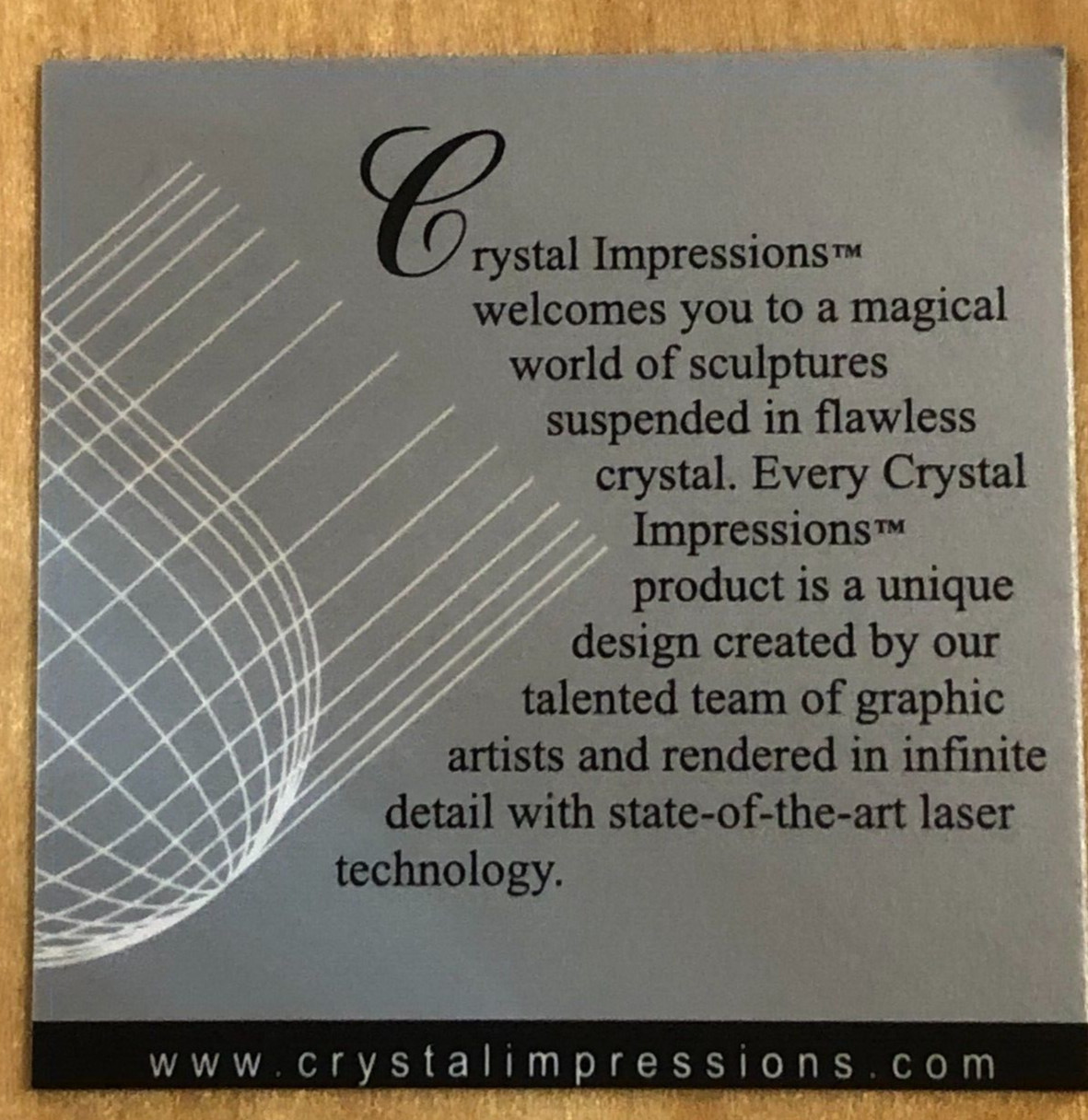 CRYSTAL IMPRESSIONS HOLOGRAM FEMALE TENNIS PLAYER SERVING 3 1/4 ” x 2 ” ISRAEL