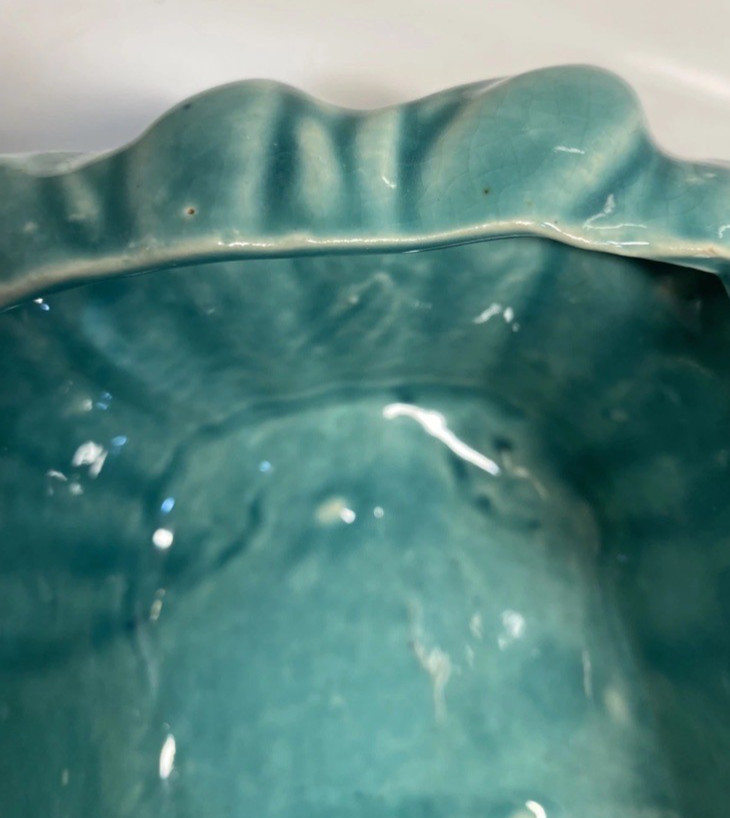 Vintage McCoy~ Rectangle Planting Dish~Turquoise Blue Teal~9.25 x 5 in~LAST ONE