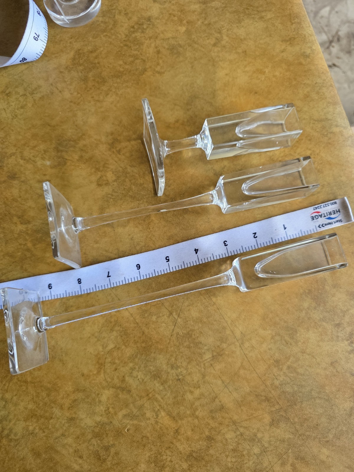 Rosenthal Studio Line 3 Different Size Candle Stick Holder Crystal George Jenson