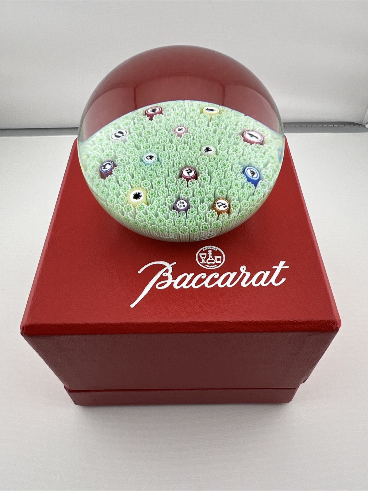 Original Vintage Baccarat Closepack Millefiori Excellent Condition 1988 #43