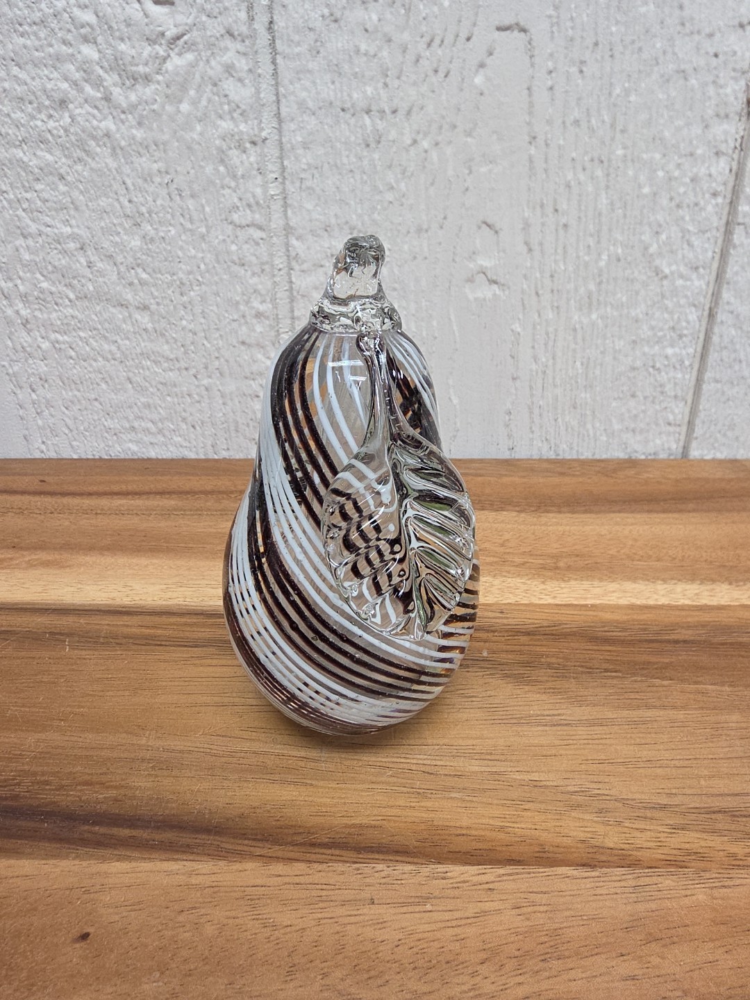 Vtg Murano Pear Shaped Uranium Glass 5.5″ 1.8lbs