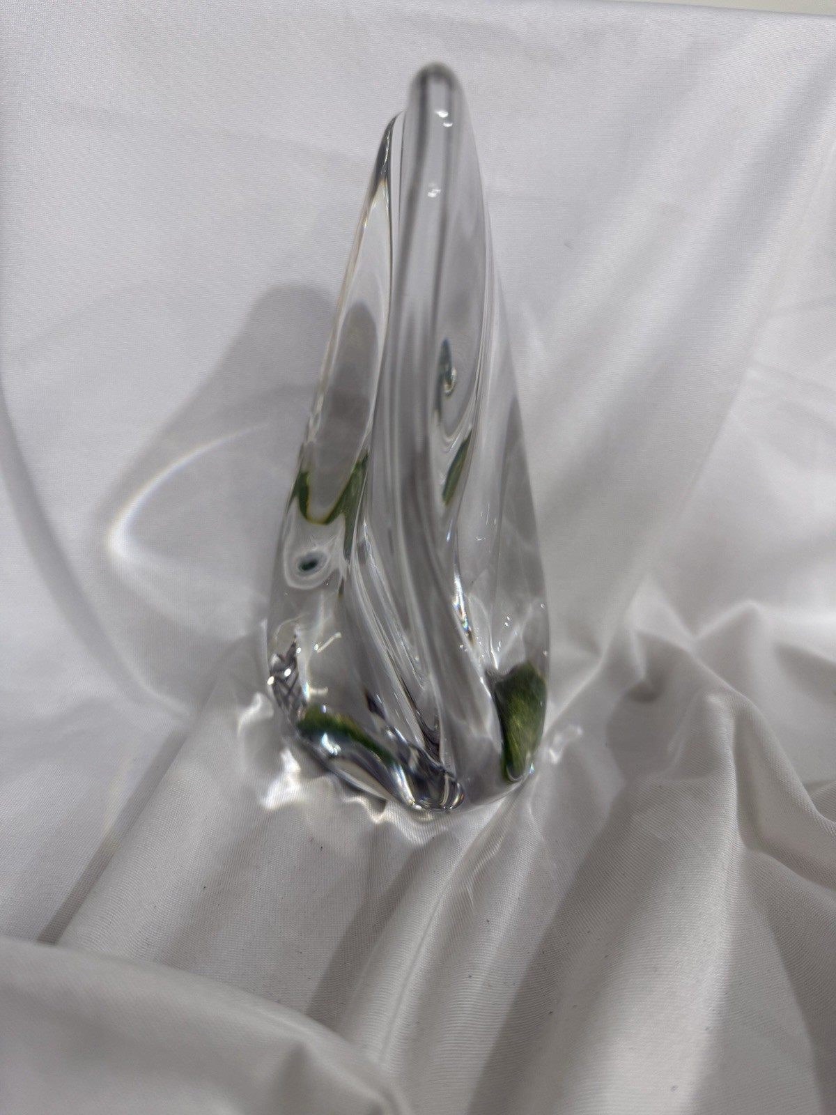 Signed Daum France Crystal Glass Sculpture Paperweight Art Glass 5”