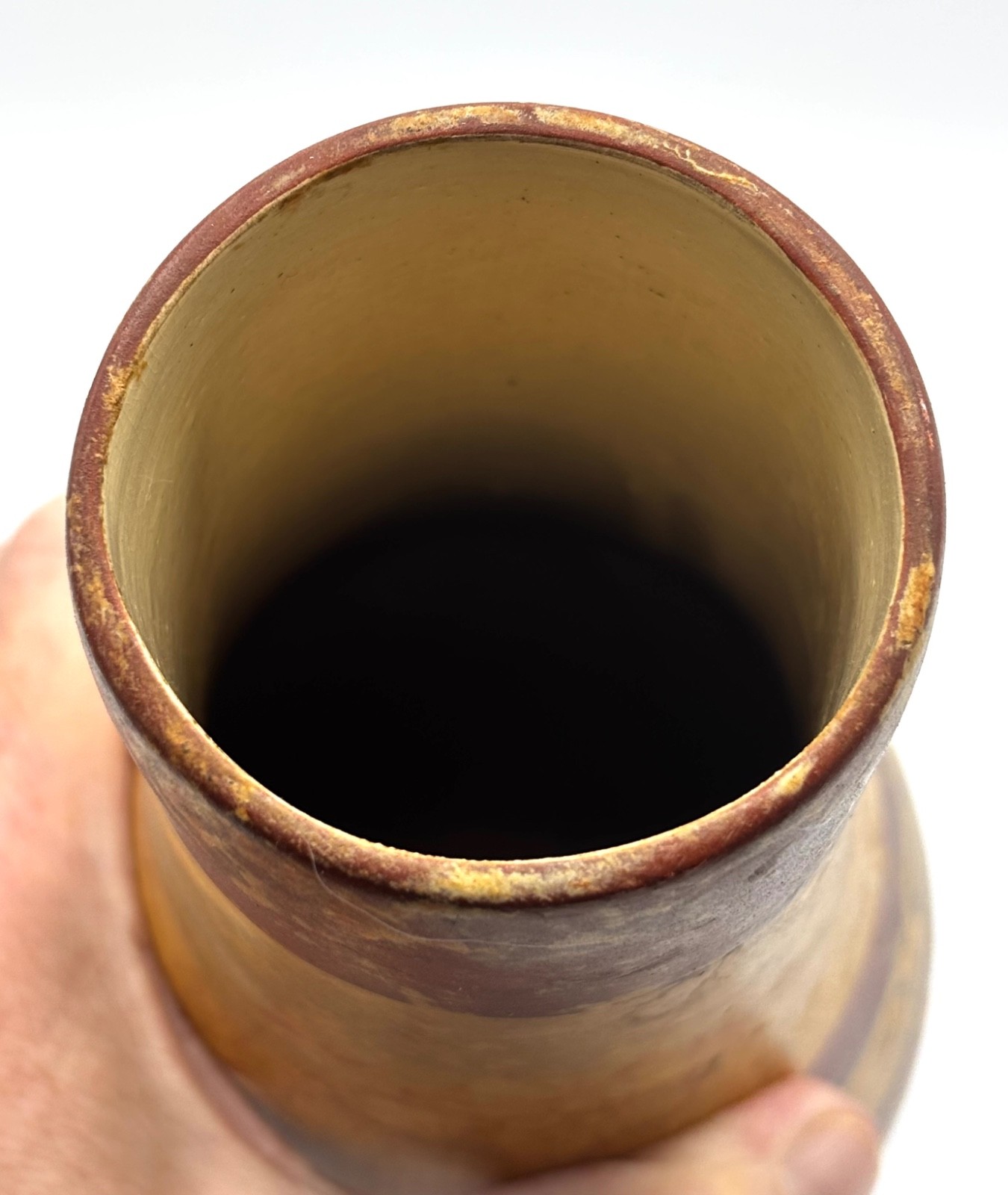 Pier 1 Ceramic Terra Cotta Vase Art Pottery Primitive made in Columbia 11.5”