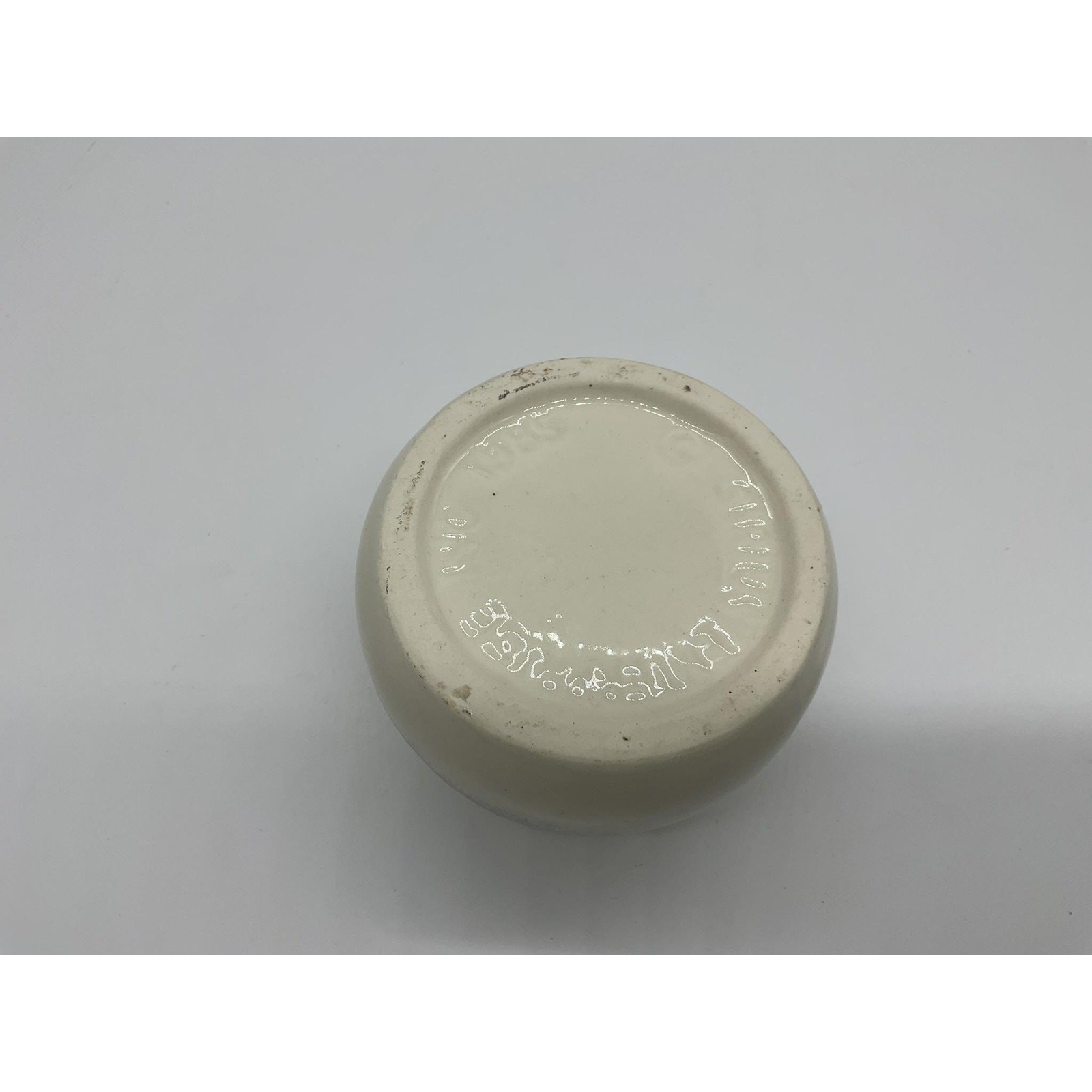 Vintage Sirius Enterprise Floral Pot Small Round Planter White Ceramic 1985