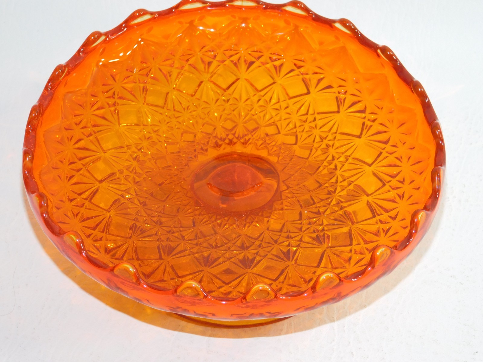 MCM Fenton Canoe Dish Pitcher Toothpick Glass Amberina Daisy & Button Pattern