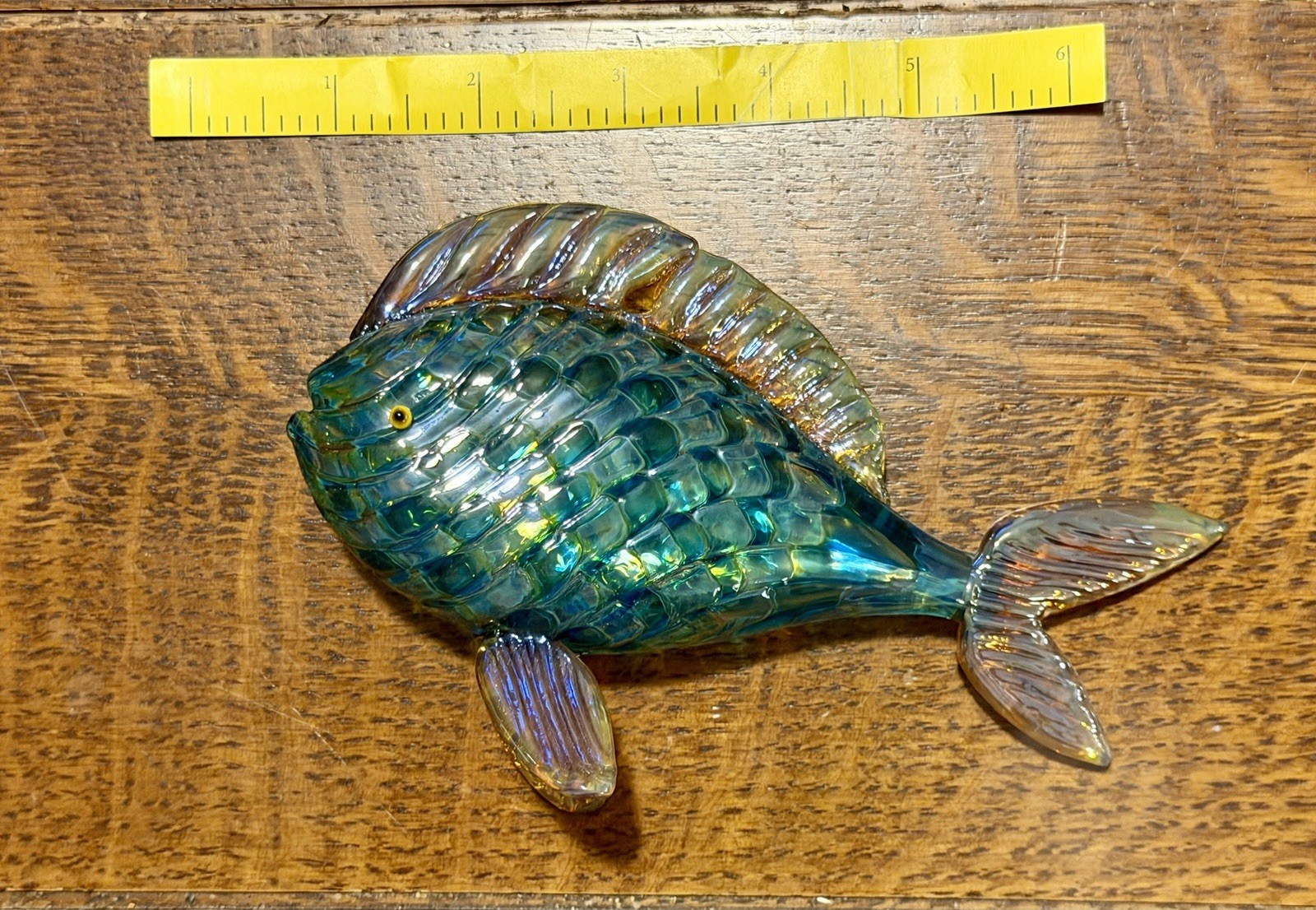 Artisan Made Hand blown Studio Glass FIsh Statue
